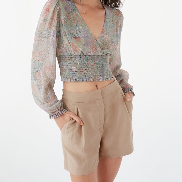 ARITZIA Wilfred Fable Linen 3" Mini Short - Picture 1 of 5